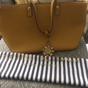 Henri Bender Leather Tote in Mustard